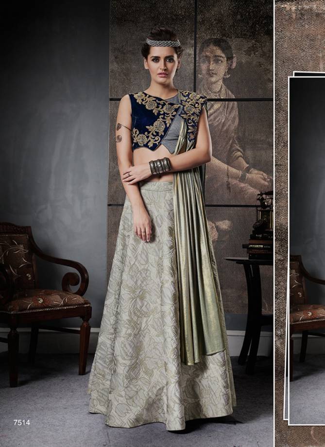 MOHMAYAA 7500 Glitterati Latest Fancy Festive Party Wear Jacquard Silk Heavy Designer Exclusive Western Lehenga Choli Collection